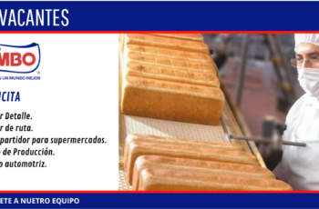 BIMBO Empresa alimenticia con nuevas vacantes.