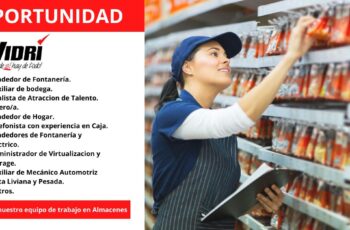 Almacenes Vidri, Nuevas Ofertas de Empleo.