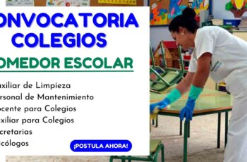 CONVOCATORIA COLEGIOS 2024 | Docentes Comedor Escolar|